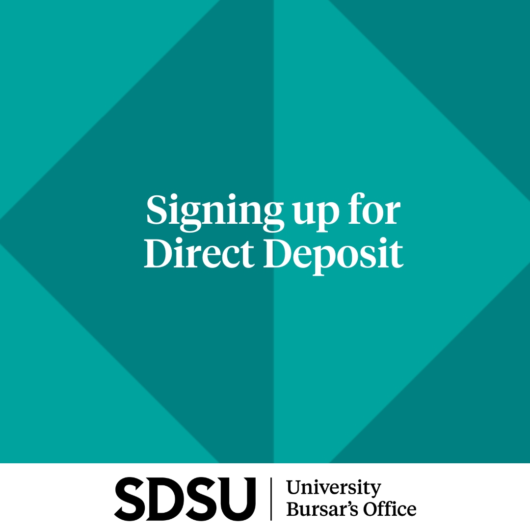 teal background with the title direct deposit