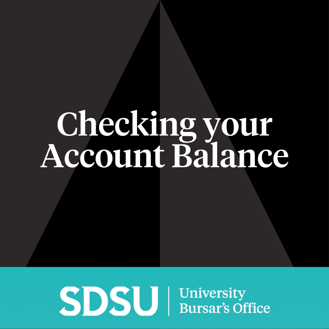 black background with words chekcing your account balance