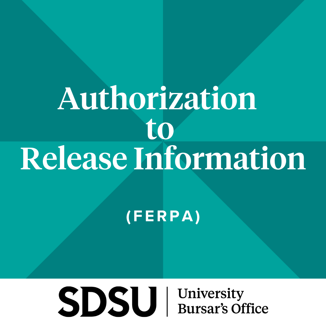teal background with the word authorization to relase infomration